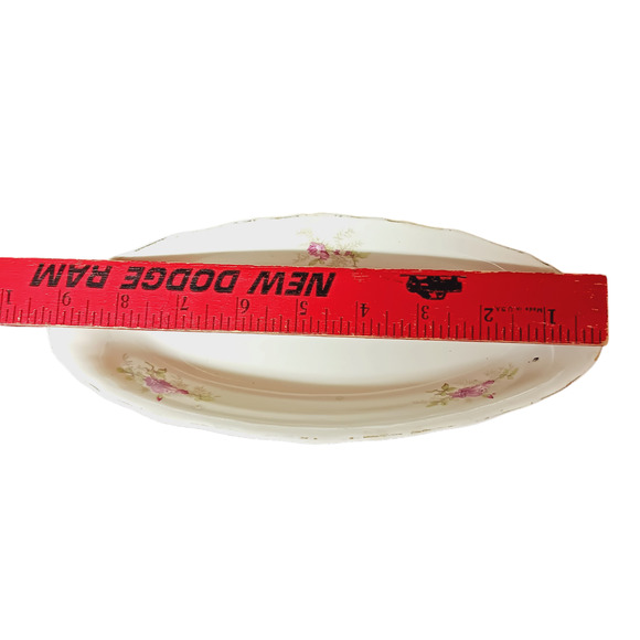 Floral Celery Trinket Ring Soap Dish Oblong Transferware Mid Century Modern VTG - Picture 8 of 16